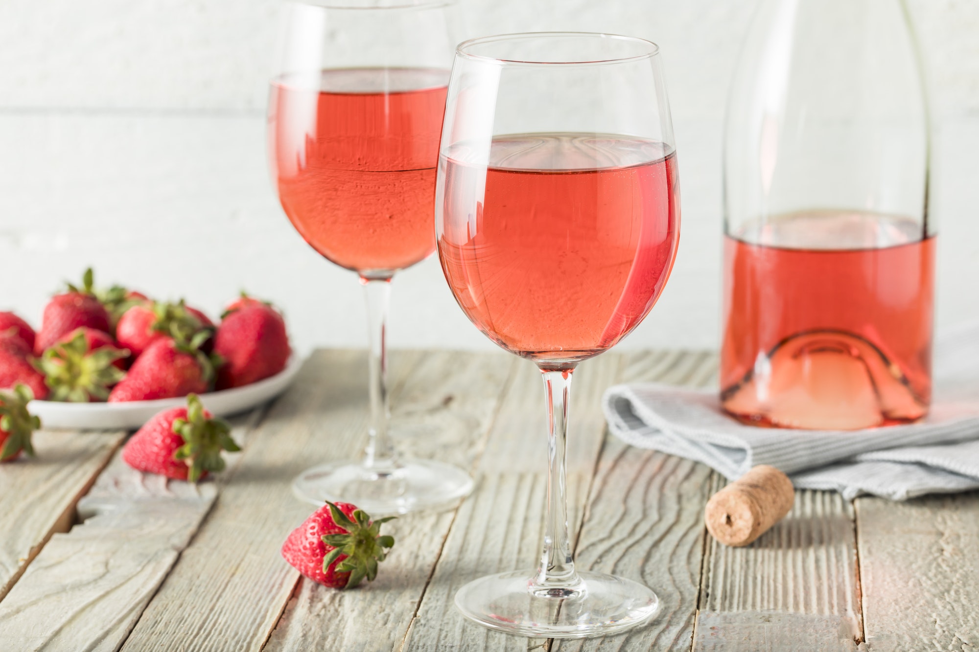 Refreshing Pink Rosé Wine