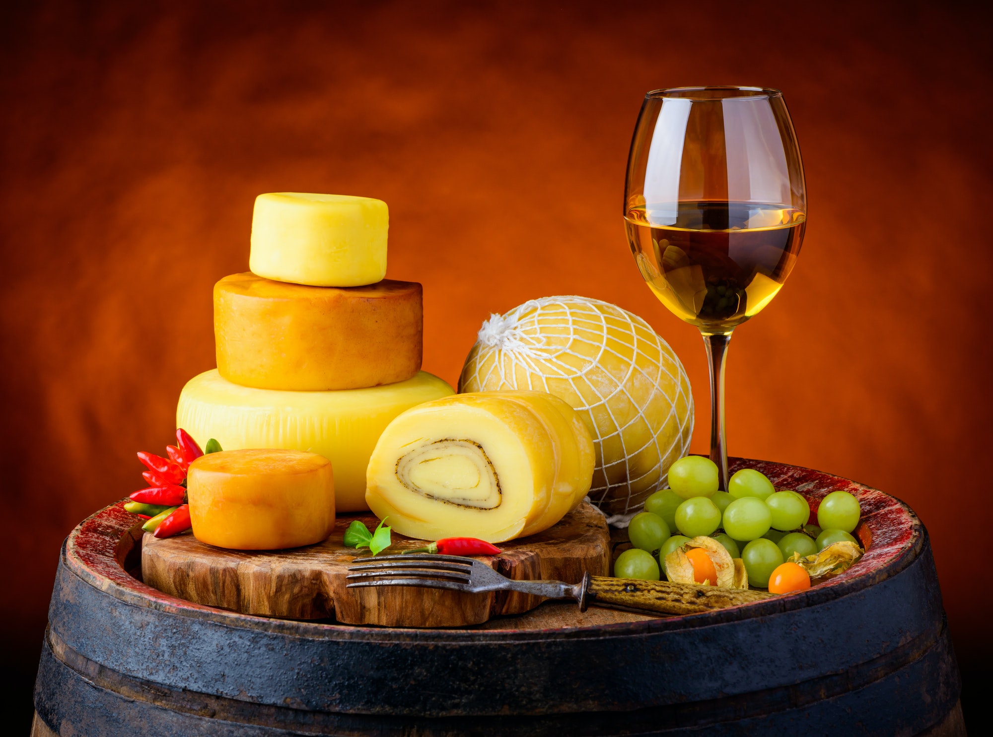White Wine and Cheese Wheel